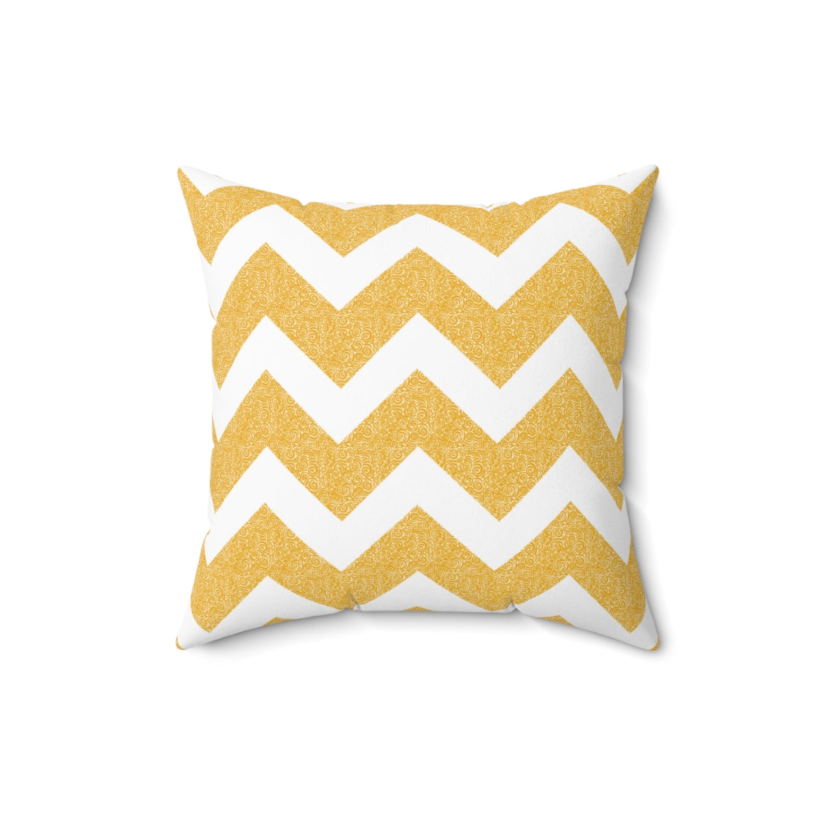 Yellow waves pillow Case - Spun Polyester Square