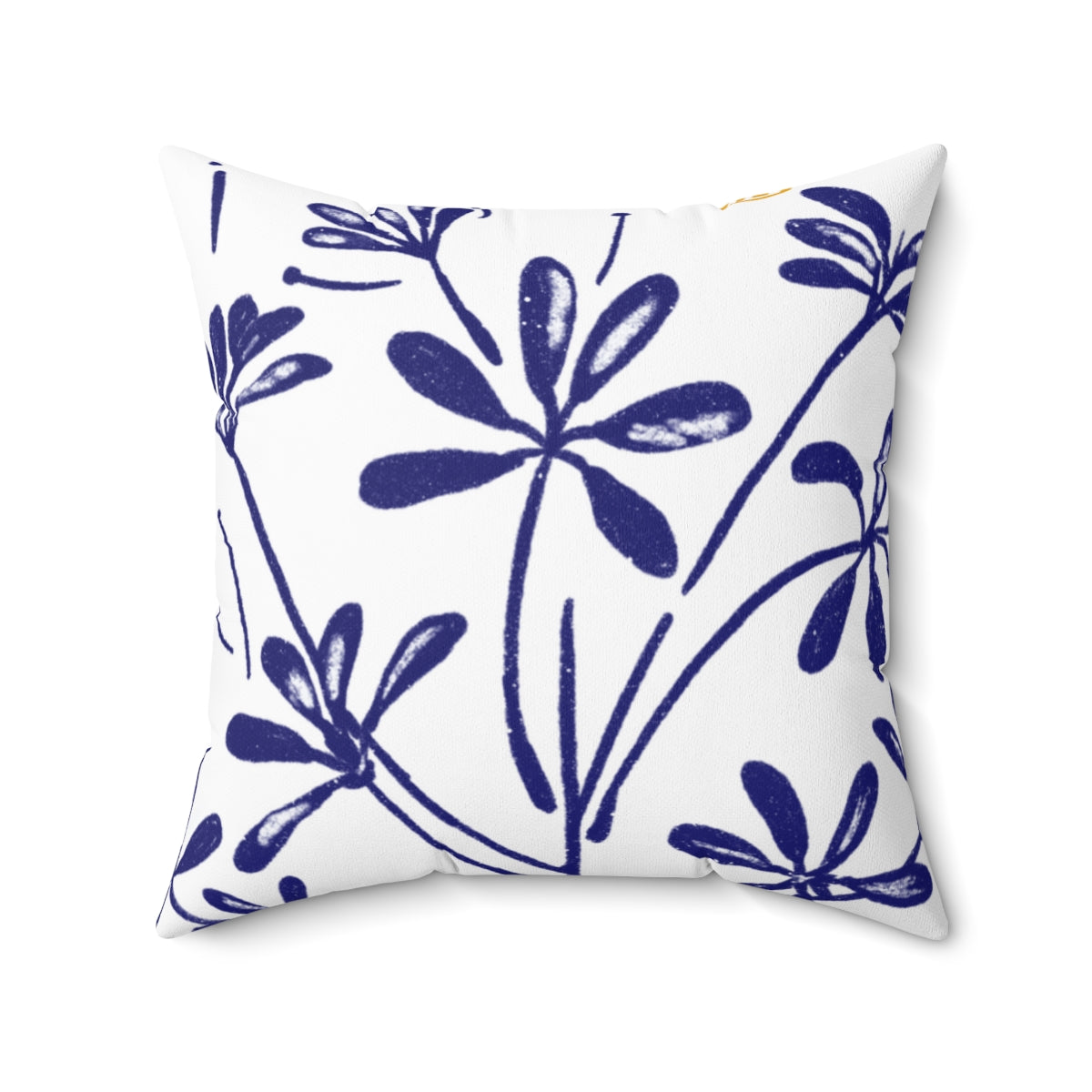 Blue indoor plant Pillow Case - Spun Polyester Square