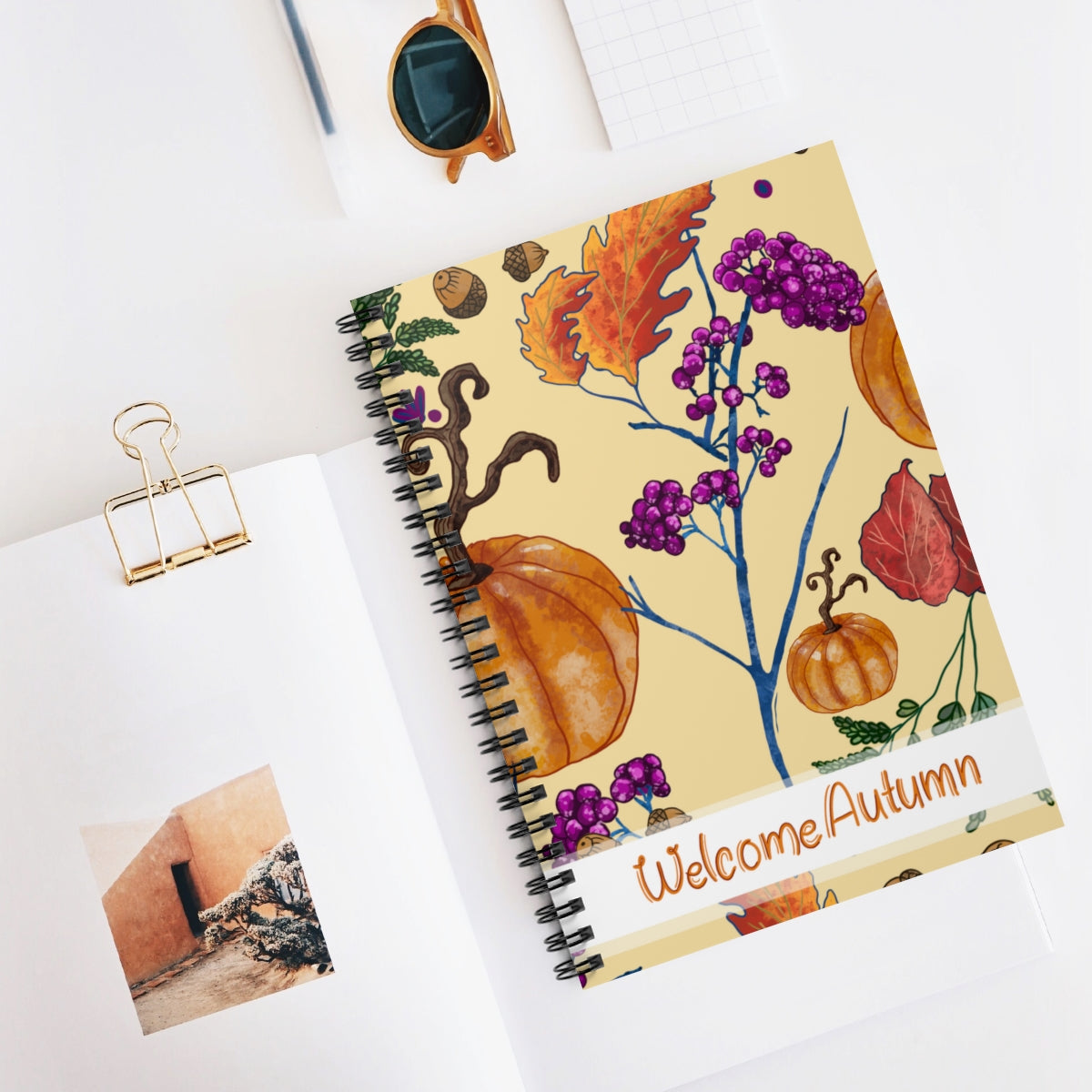 Welcome Autumn - Spiral Notebook - Ruled Line